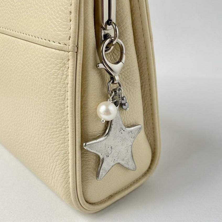 Retro Silver Star Purse Charm Gift Idea For Friends