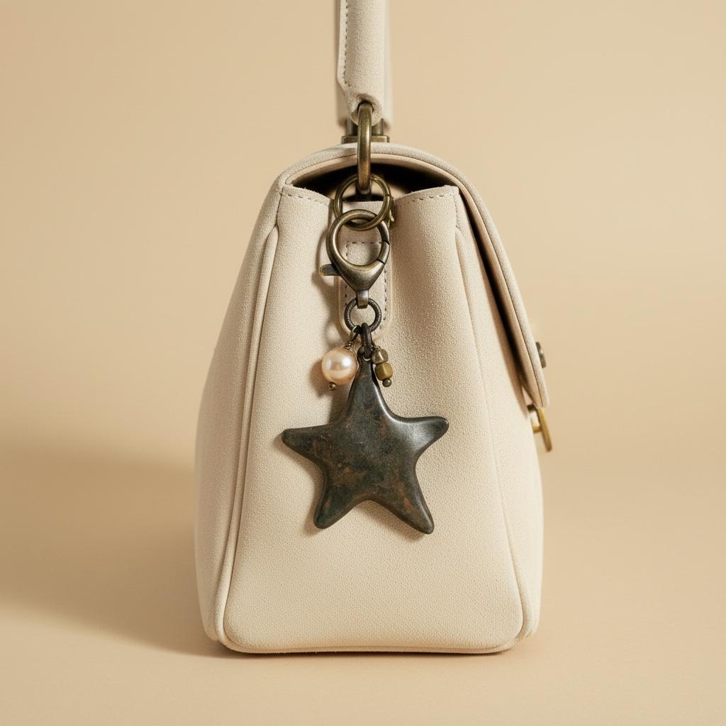 Retro Star Purse Charm Pearl Jewelry Bag Accessory