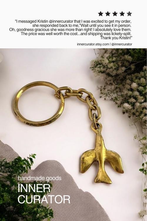 Gold Cross Keychain Bag Charm Featuring Genuine Turquoise Beads and Gold Heart Charm